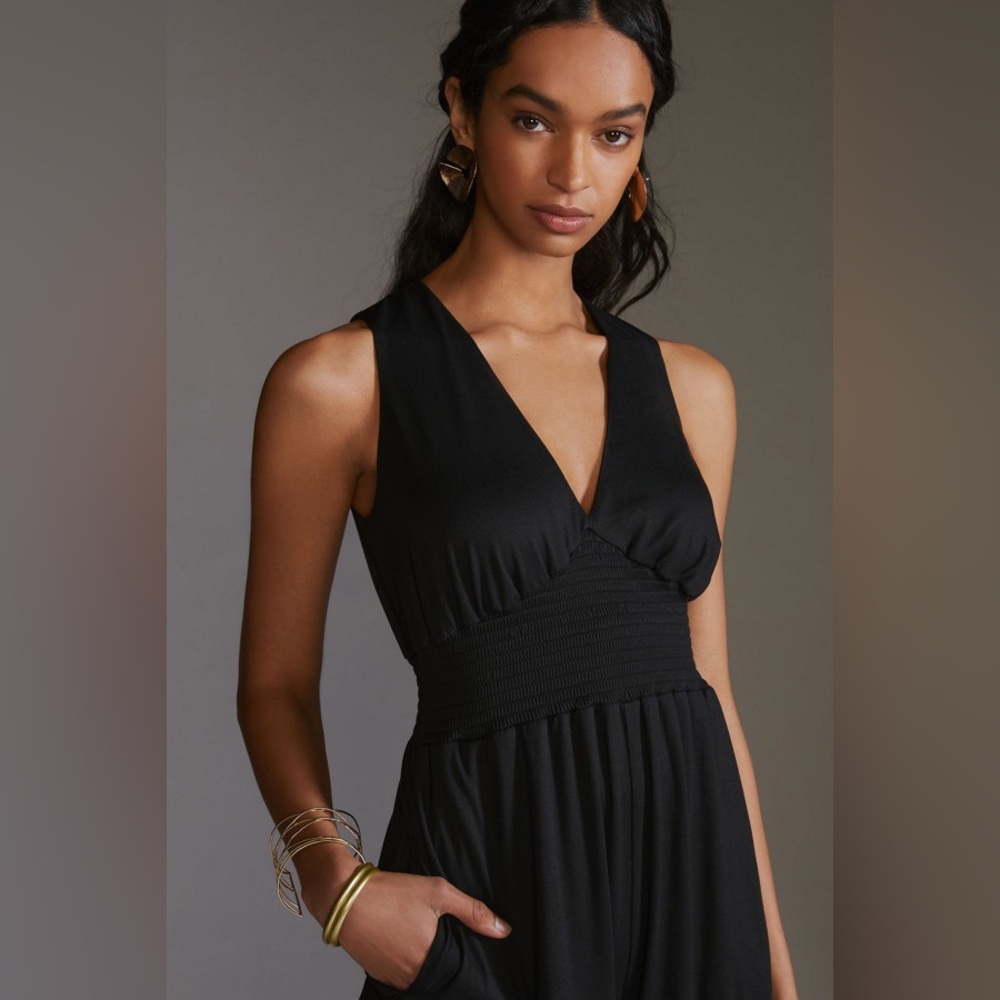 Hutch Wide Leg Knit Jumpsuit size M black - Picture 3 of 12